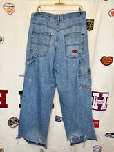 Load image into Gallery viewer, Vintage JNCO Jeans Baggy Blue Carpenter Denim Distressed Y2K: 34x32
