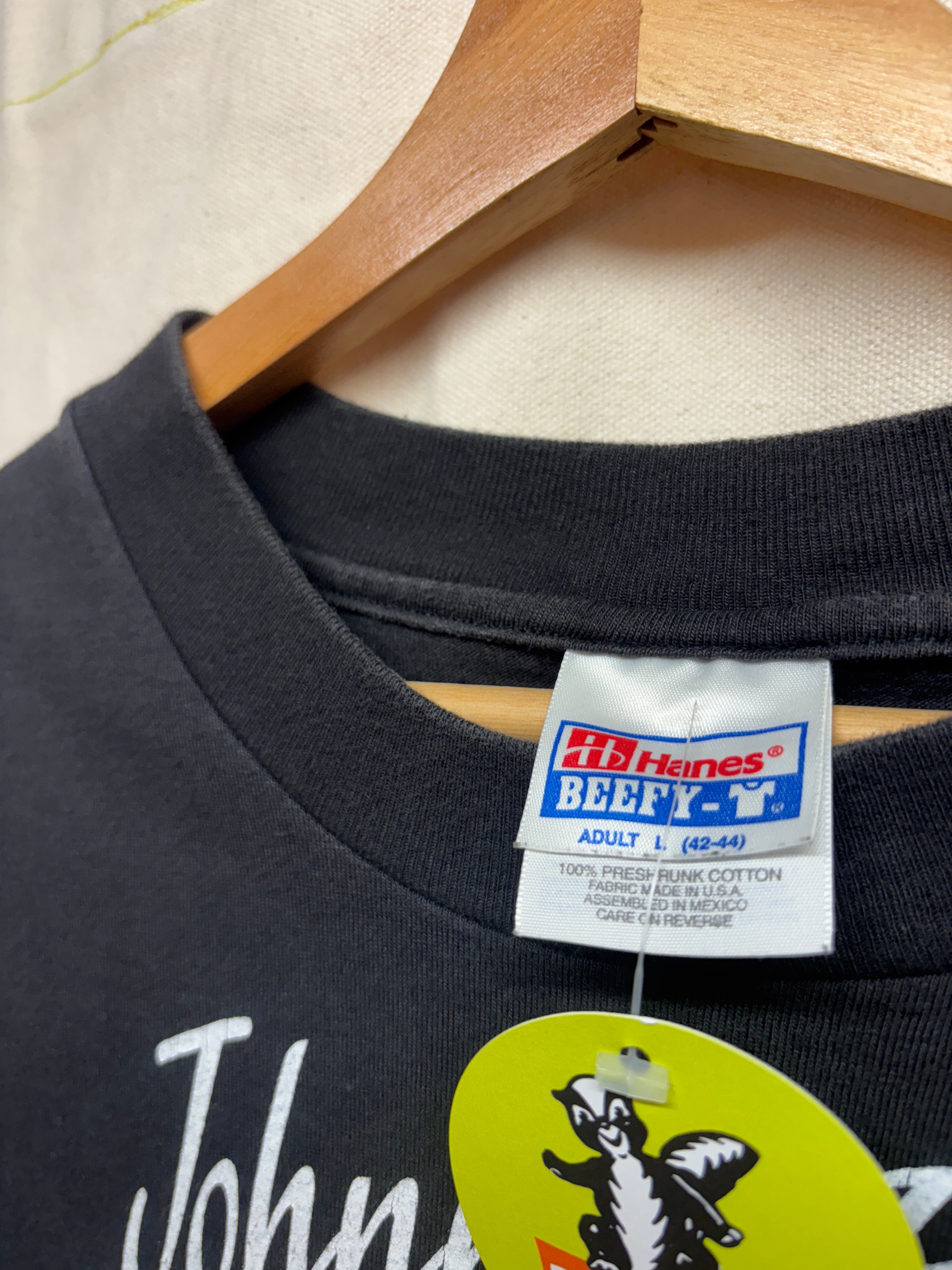 Vintage Johnny Rivers Secret Agent Man Soul City Records Black T-Shirt: Large