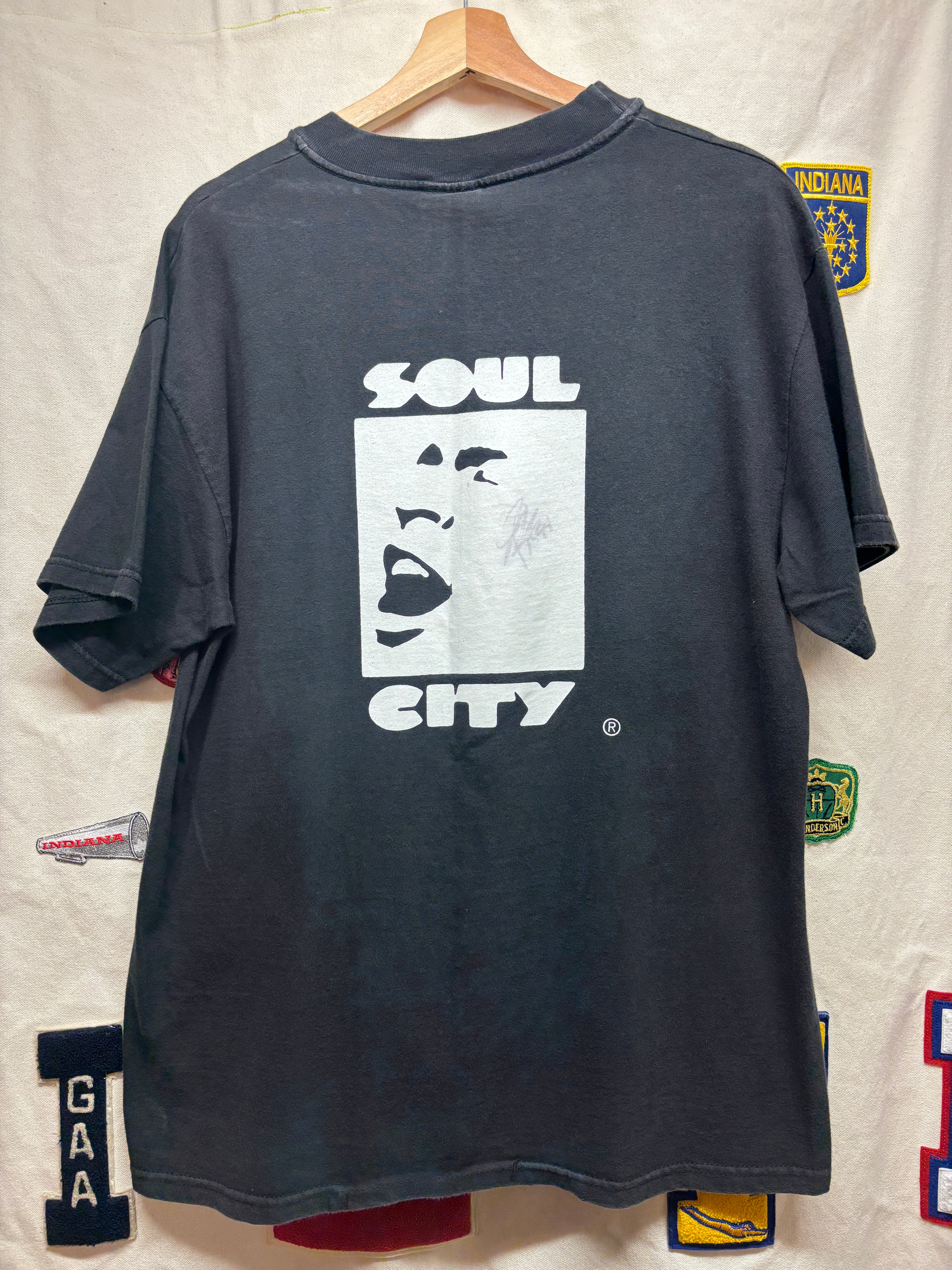 Vintage Johnny Rivers Secret Agent Man Soul City Records Black T-Shirt: Large