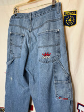 Load image into Gallery viewer, Vintage JNCO Jeans Baggy Blue Carpenter Denim Distressed Y2K: 34x32
