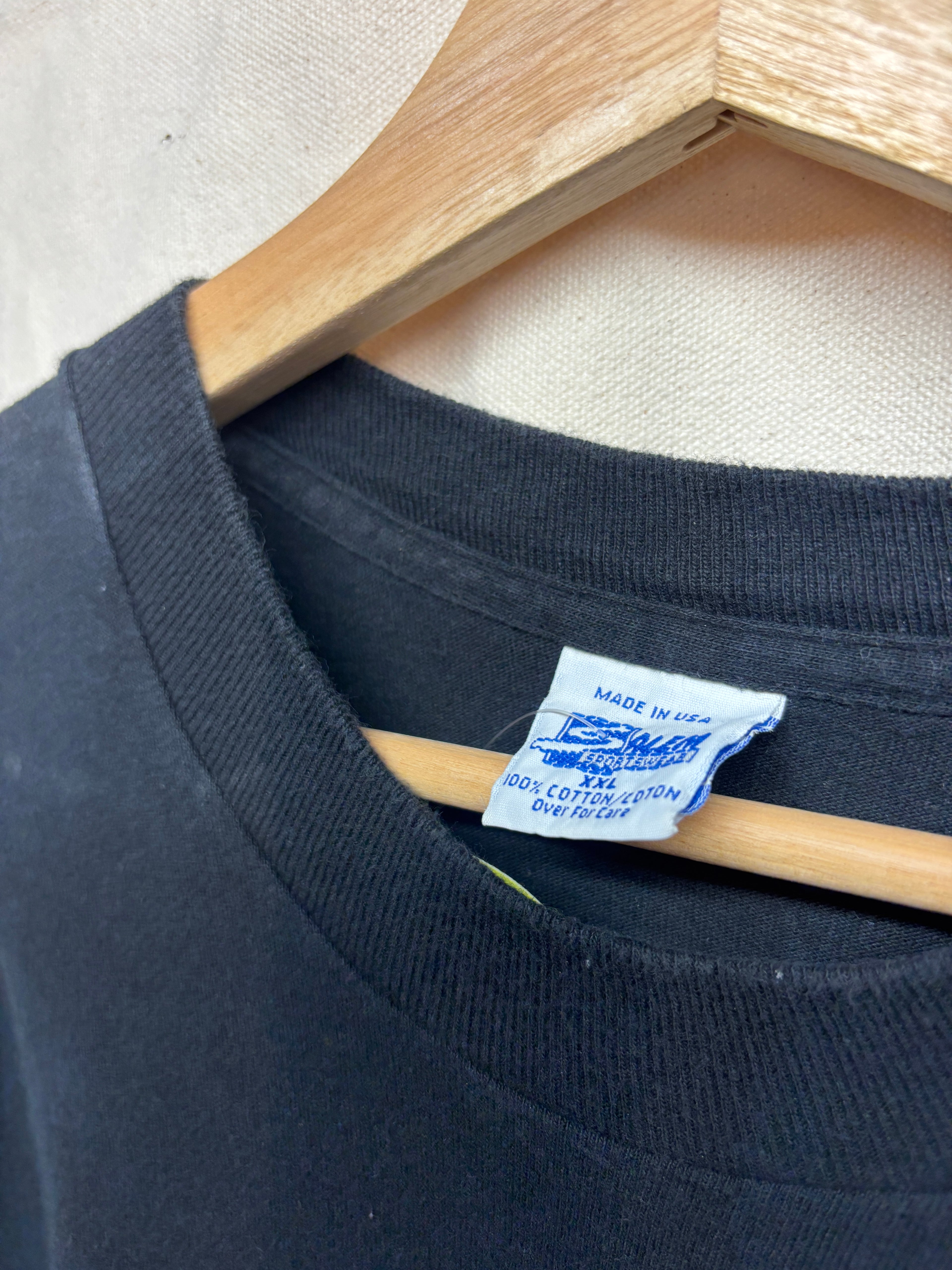 Vintage Northwestern University Wildcats Football Helmet 1996 Rose Bowl Salem Black T-Shirt: XXL