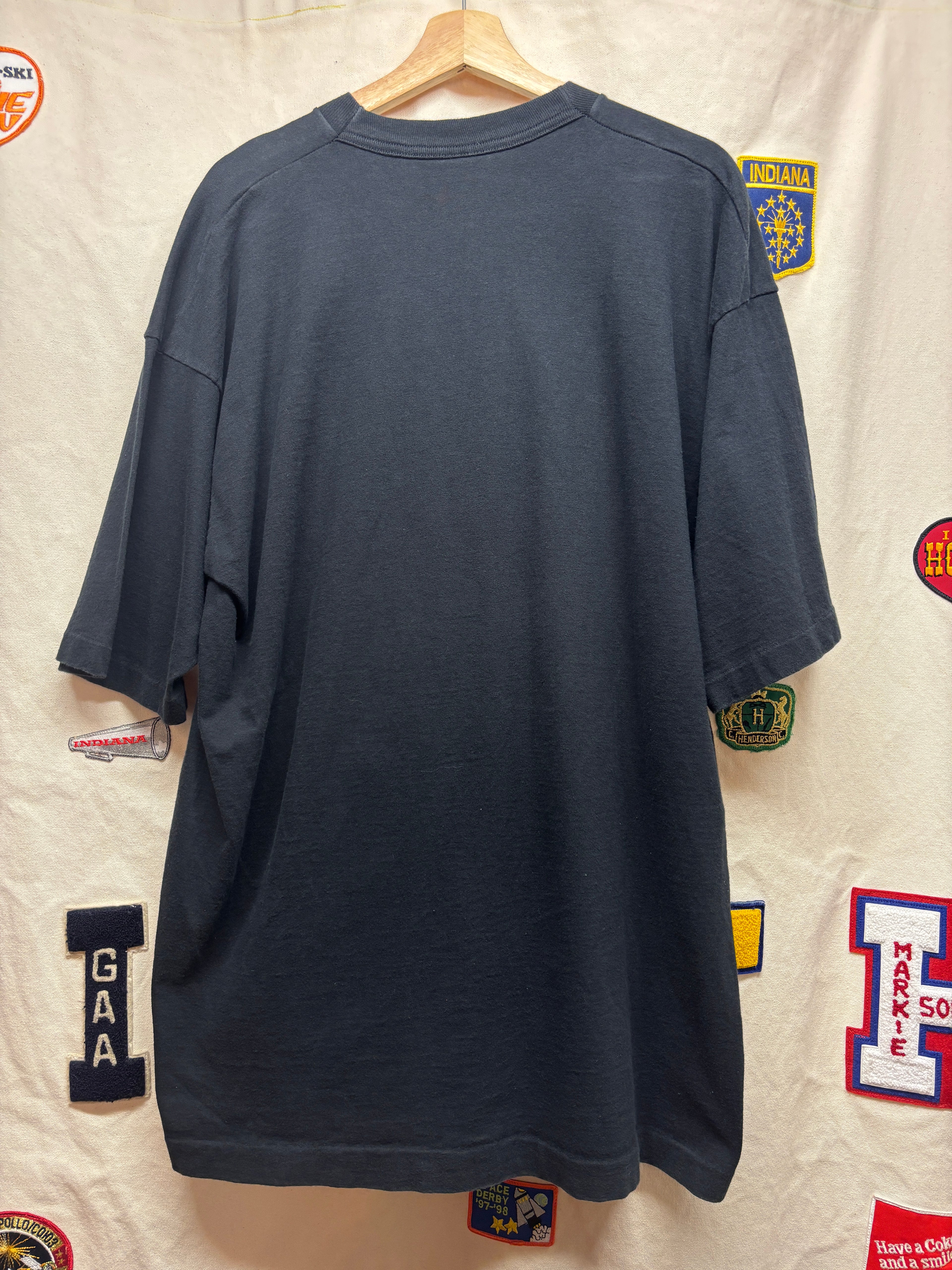 Vintage Northwestern University Wildcats Football Helmet 1996 Rose Bowl Salem Black T-Shirt: XXL