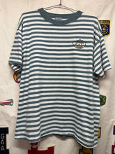 Load image into Gallery viewer, Vintage Gerst Amber Beer Stripe Green Single Stitch Badger USA T-Shirt: Large
