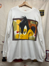 Load image into Gallery viewer, Vintage 1995 Looney Tunes Daffy Duck Cheese Factory Long Sleeve T-Shirt: Large
