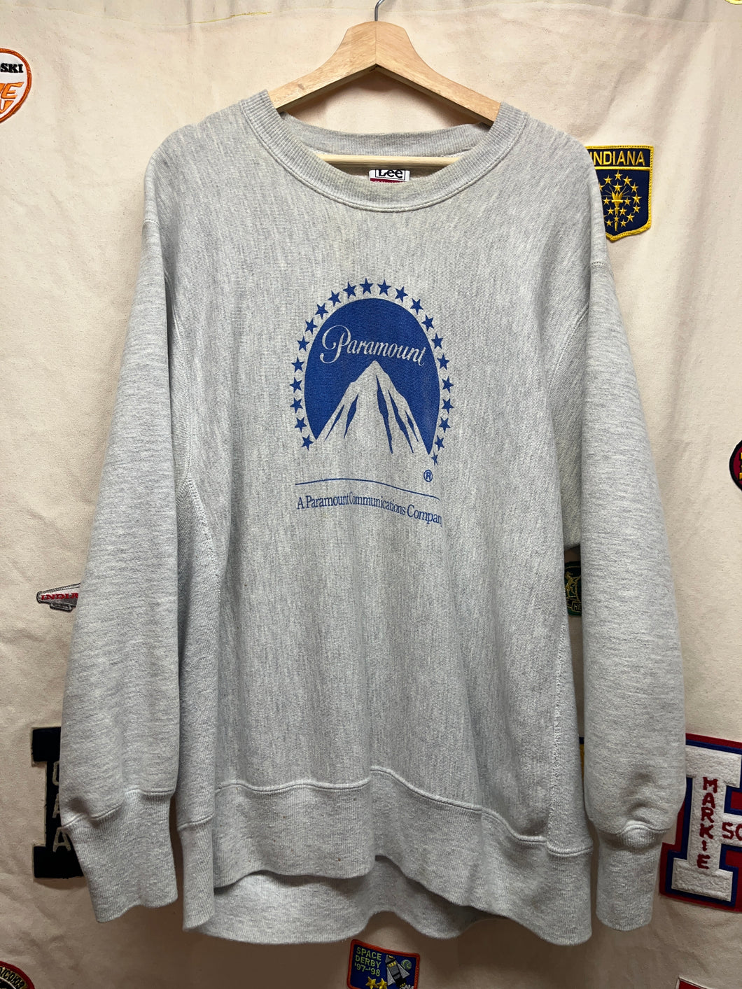 Vintage Paramount Picture Movie Lee Cross Grain Weave Gray Crewneck: XL