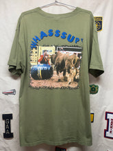 Load image into Gallery viewer, Vintage Wrangler Whasssup Rodeo Clown Olive Green T-Shirt: XL
