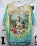 Vintage Liquid Blue Grateful Dead Keep it Green Tye Dye Band Shirt XL