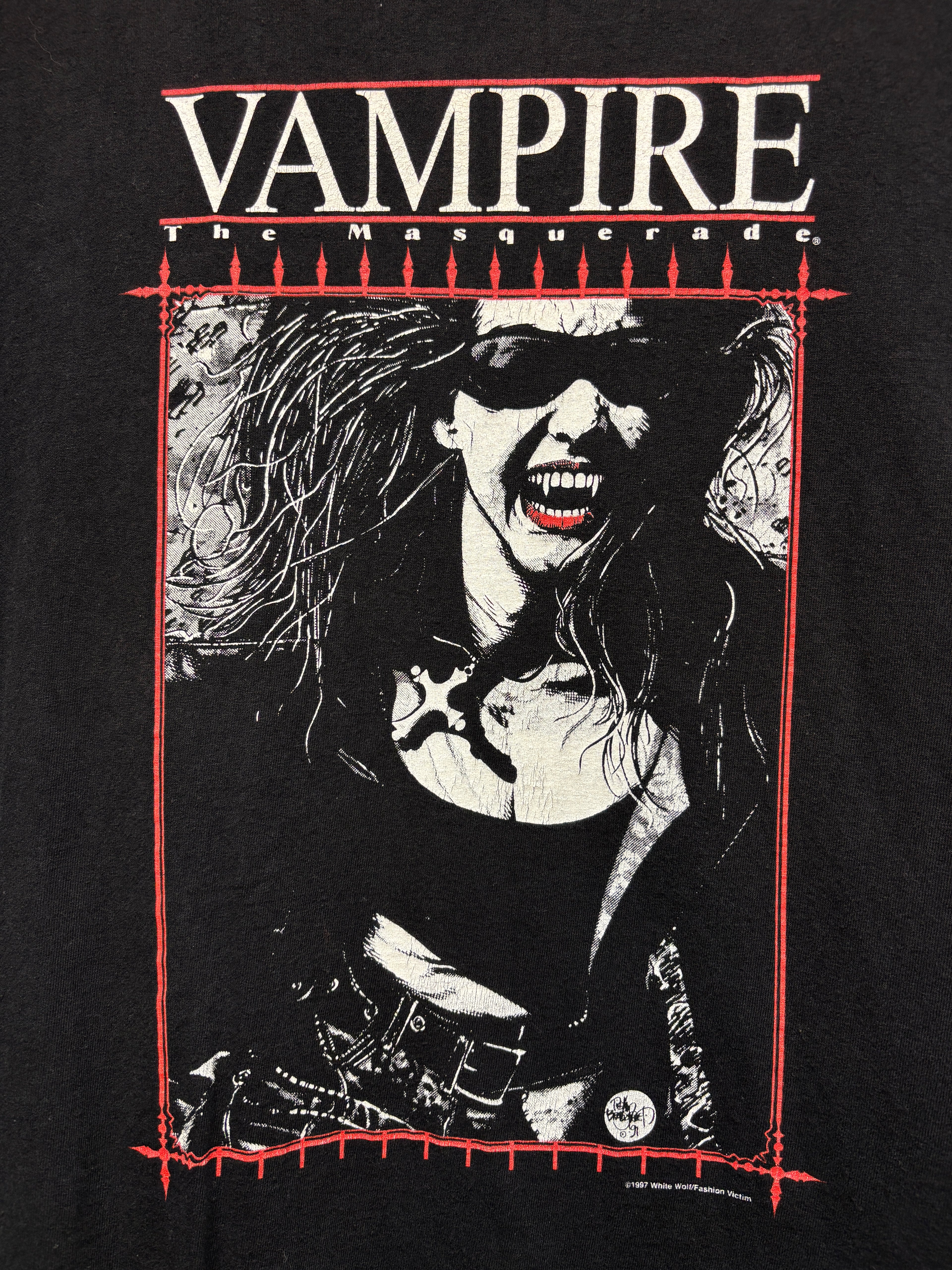 Vtg Vampire: The Masquerade RPG Fashion Victim T-Shirt: XL