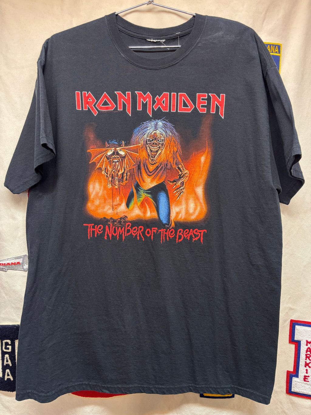 Vtg Y2k Iron Maiden Number of the Beast Metal Band T-Shirt: XL