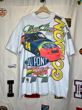 Load image into Gallery viewer, Vintage Jeff Gordon 24 NASCAR All Over Print White T-Shirt: Large
