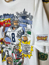 Load image into Gallery viewer, Vintage Troy Aikmen Dallass Cowboys Comic Book Salem T-Shirt: XL
