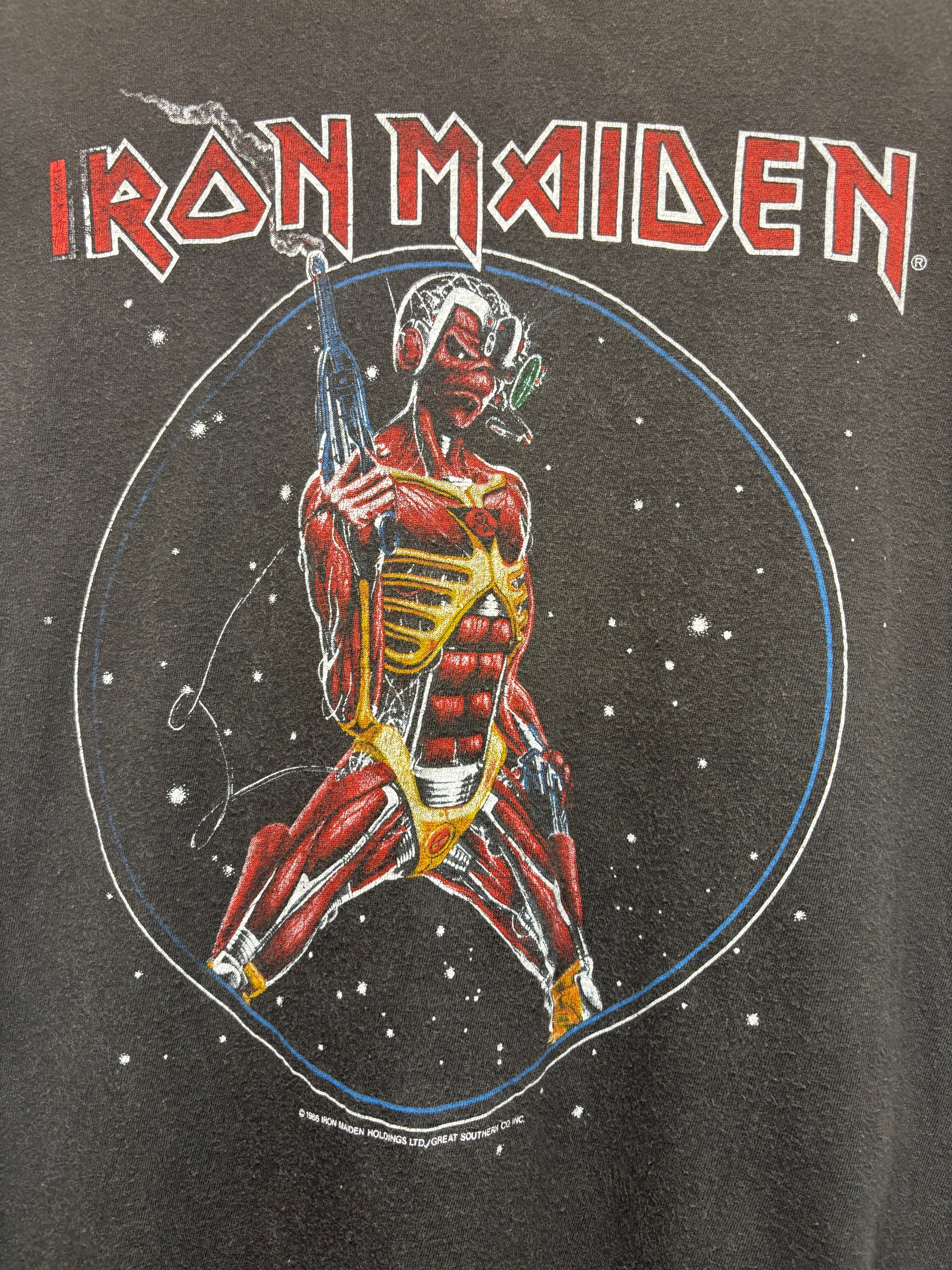 Vtg 1986 Iron Maiden Somewhere In Time Album T-Shirt: M