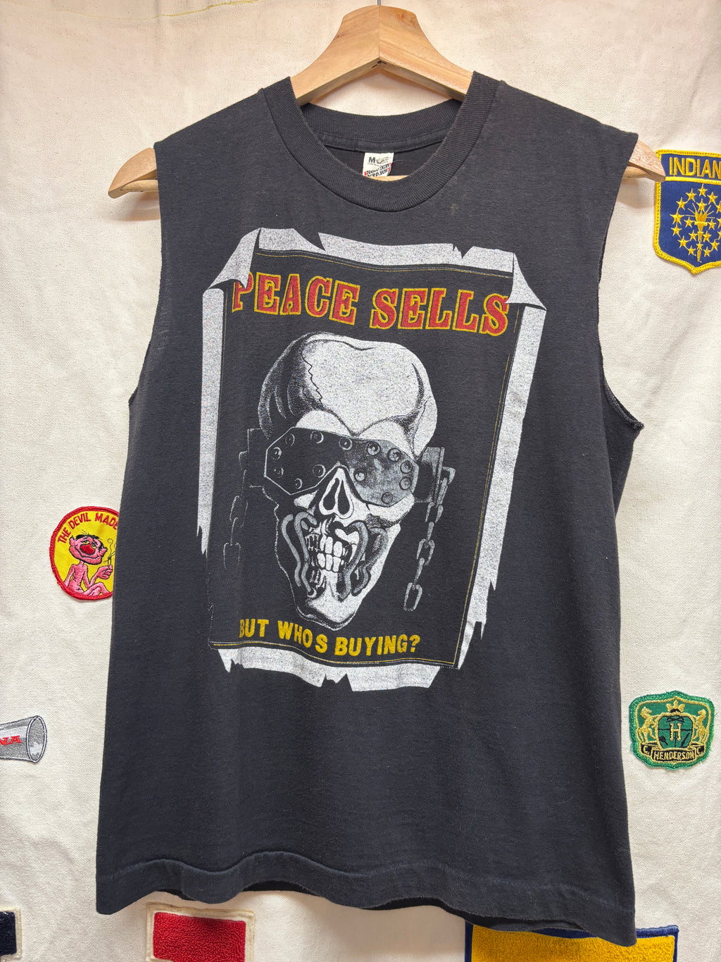 Vtg Megadeth Peace Sells Skull Metal Band Cutoff T-Shirt: M