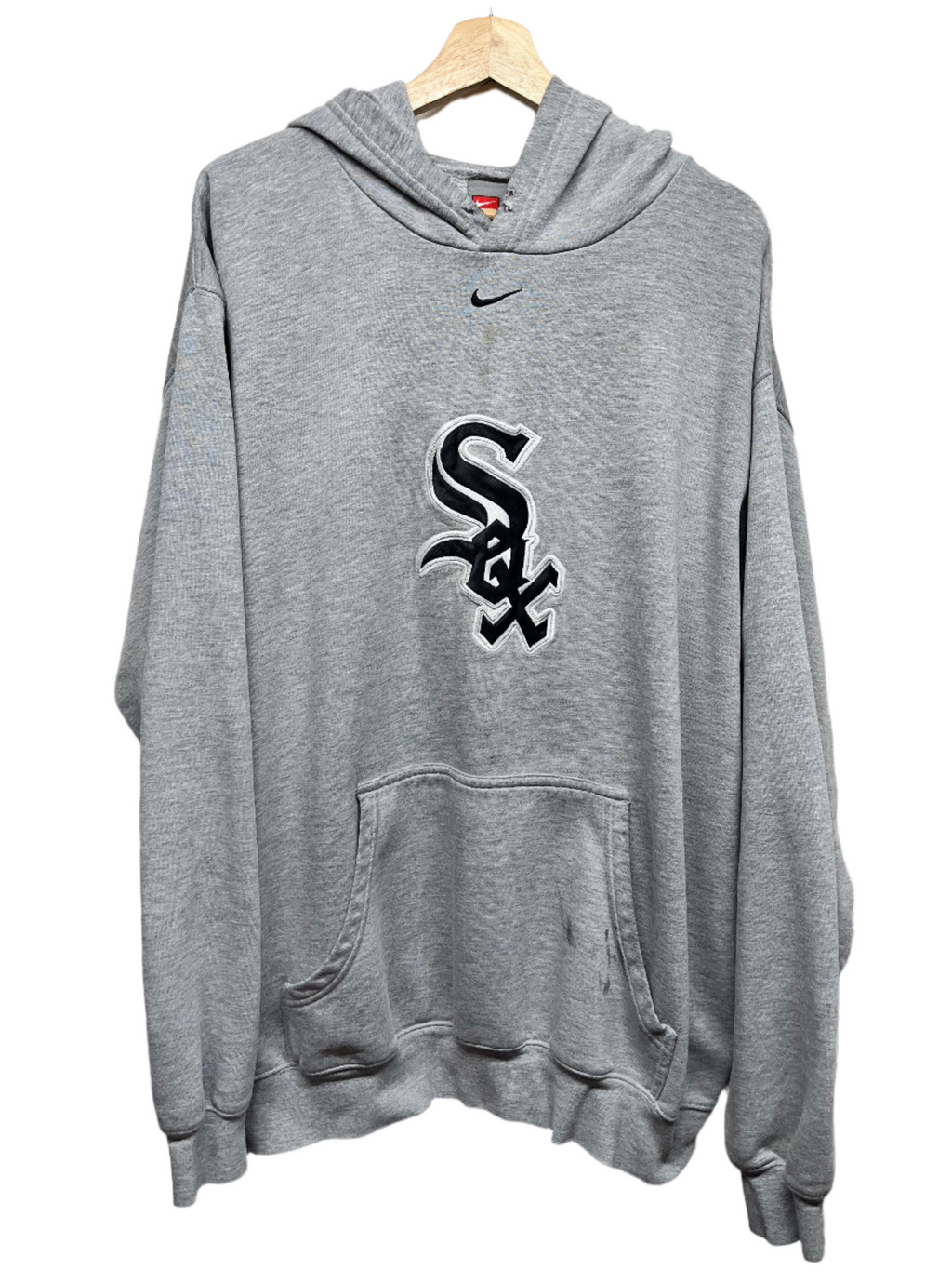 Vintage Chicago White Sox MLB Nike Center Swoosh Hoodie Sweatshirt: XXL