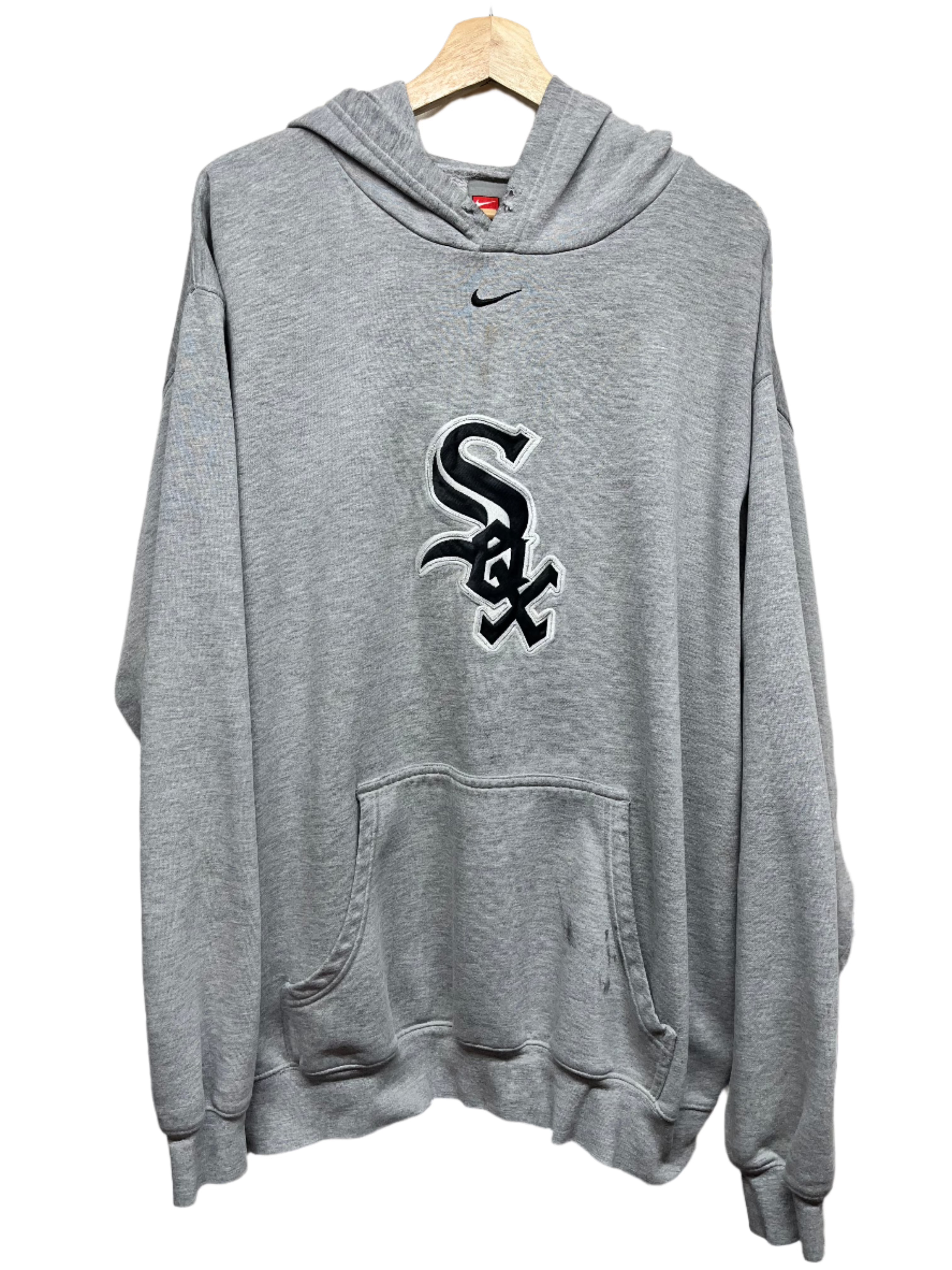 Vintage Chicago White Sox MLB Nike Center Swoosh Hoodie Sweatshirt: XXL