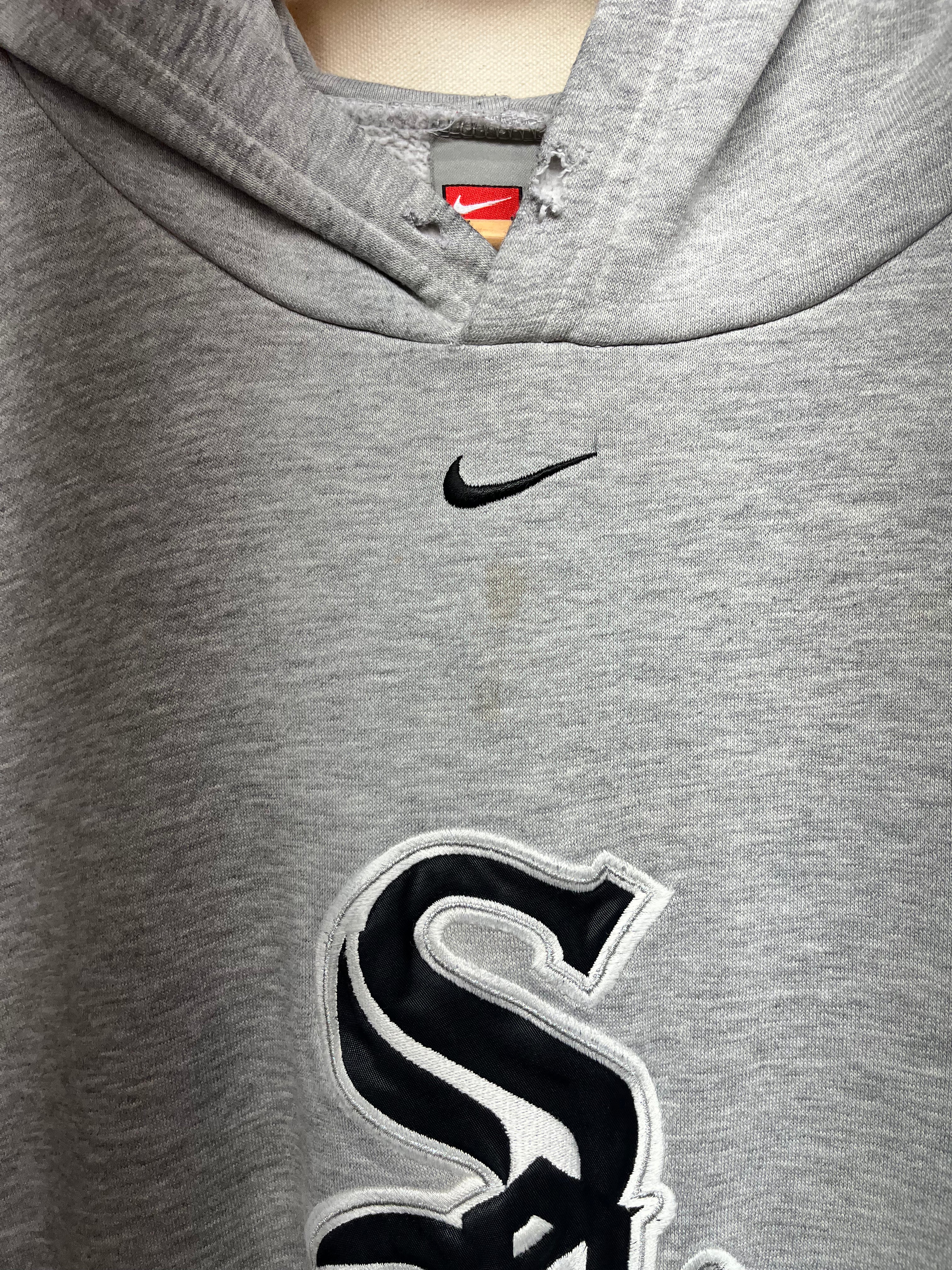 Vintage Chicago White Sox MLB Nike Center Swoosh Hoodie Sweatshirt: XXL