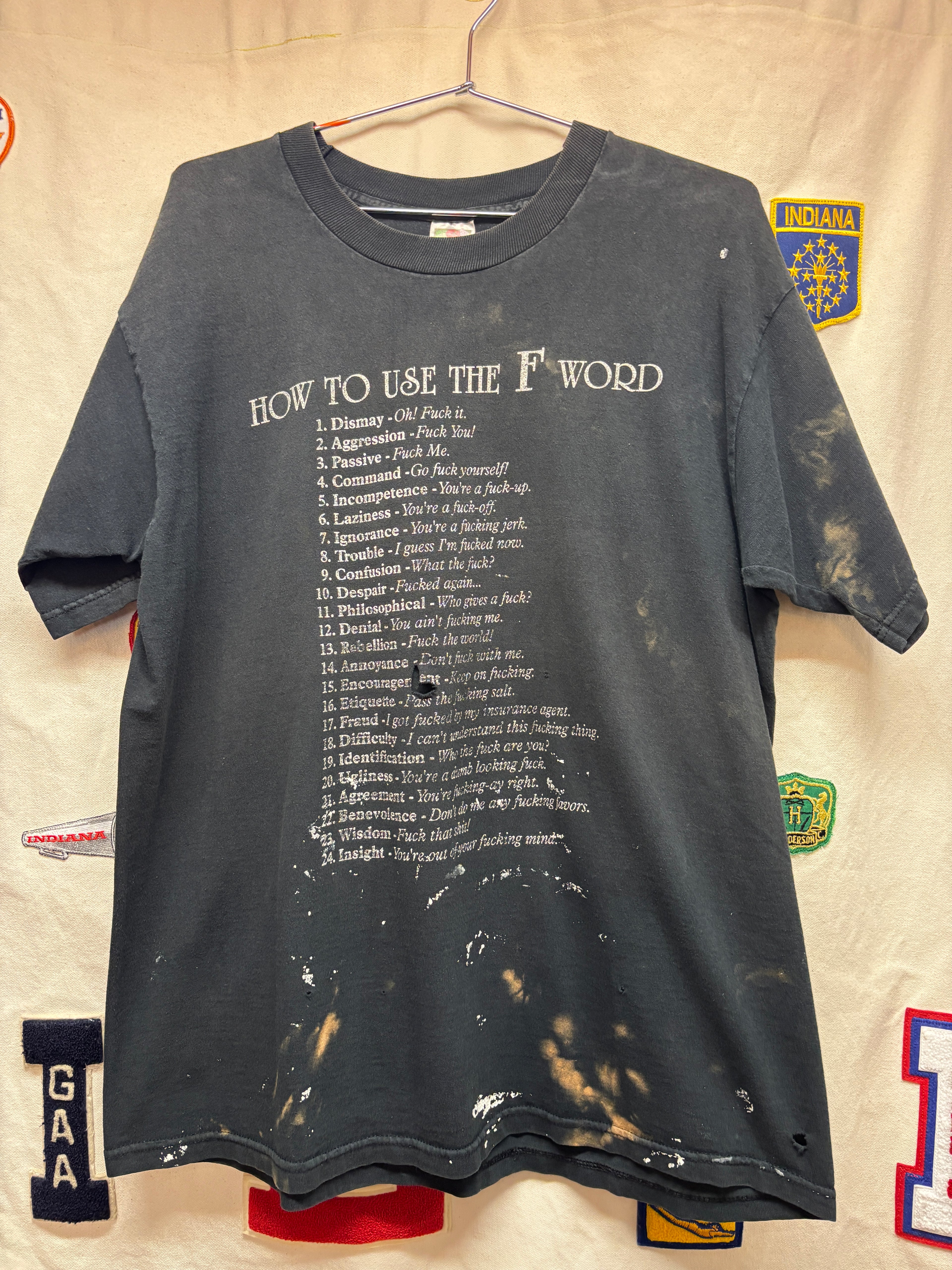 Vtg How to use the "F" Word funny humor T-Shirt: XL