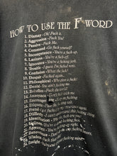 Load image into Gallery viewer, Vtg How to use the &quot;F&quot; Word funny humor T-Shirt: XL
