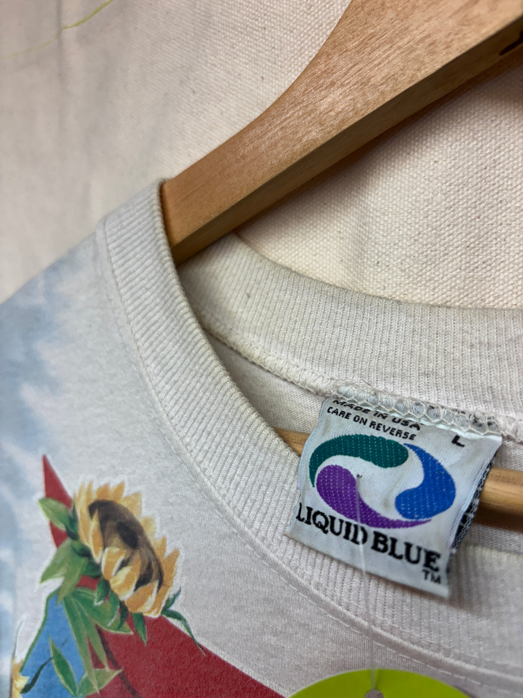 Vtg Grateful Dead China Rider Tie-Dye Liquid Blue T-Shirt: XL