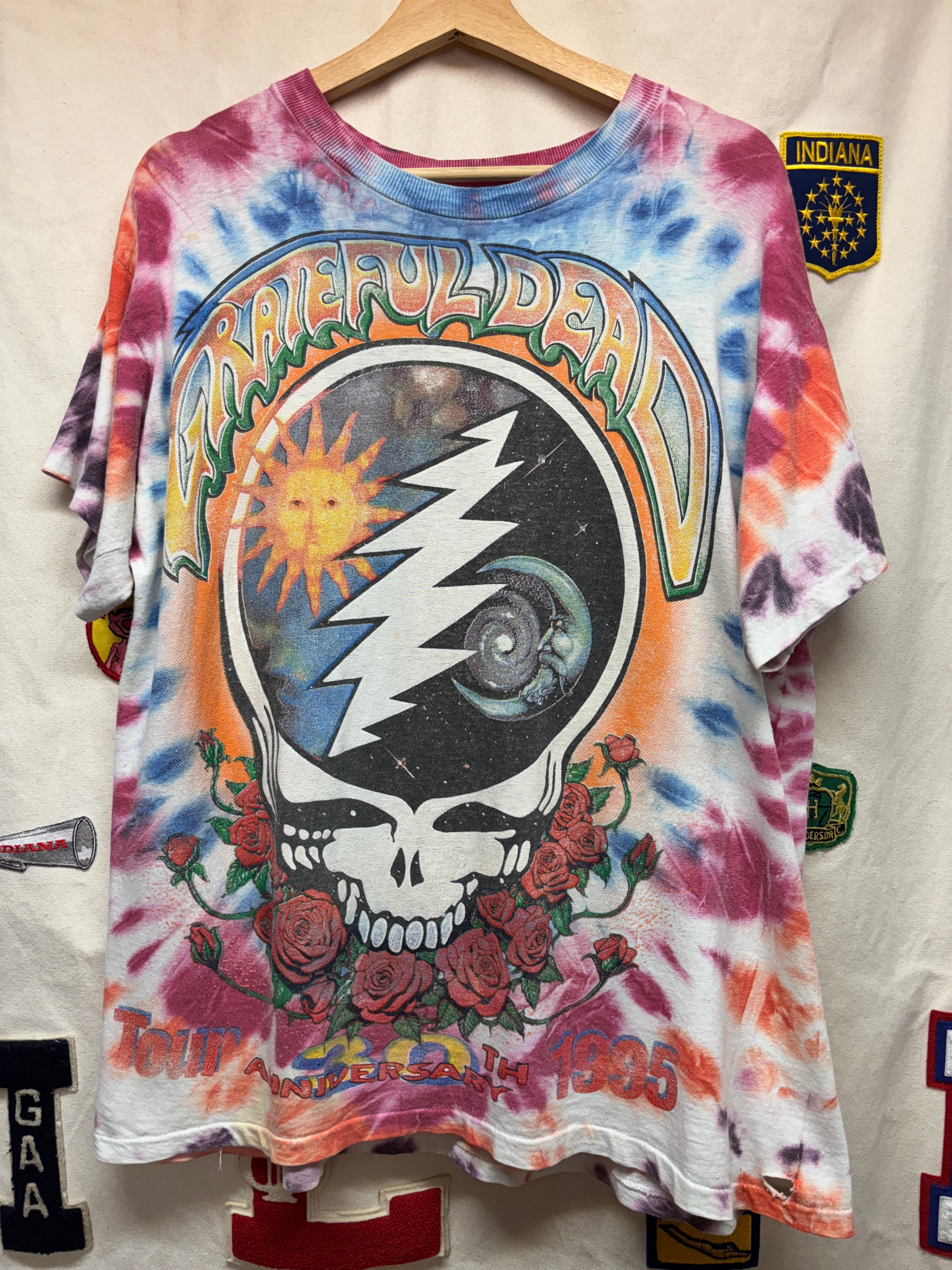 Vtg Grateful Dead 30 Year Anniversary Summer 95 Tour T-Shirt: L