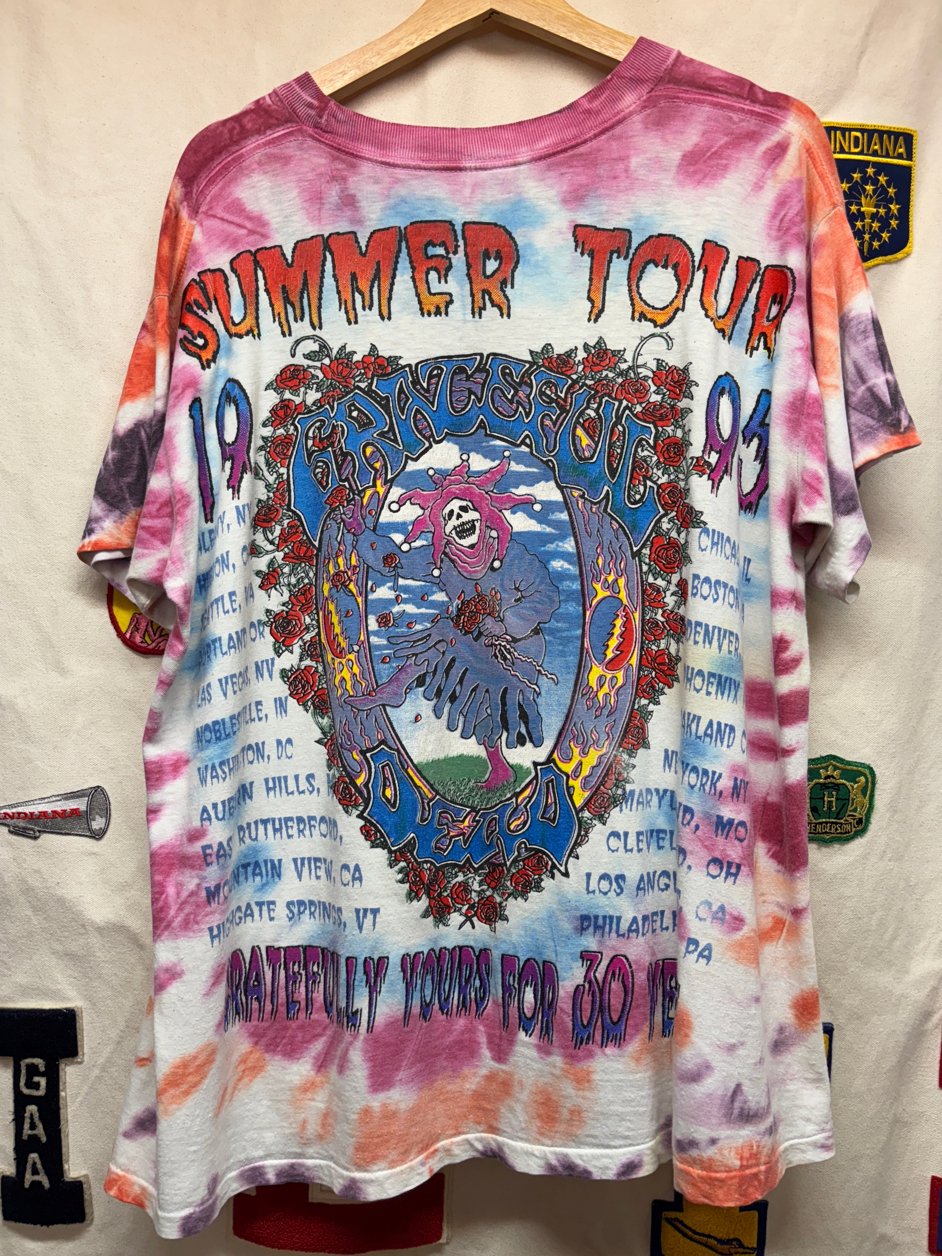 Vtg Grateful Dead 30 Year Anniversary Summer 95 Tour T-Shirt: L
