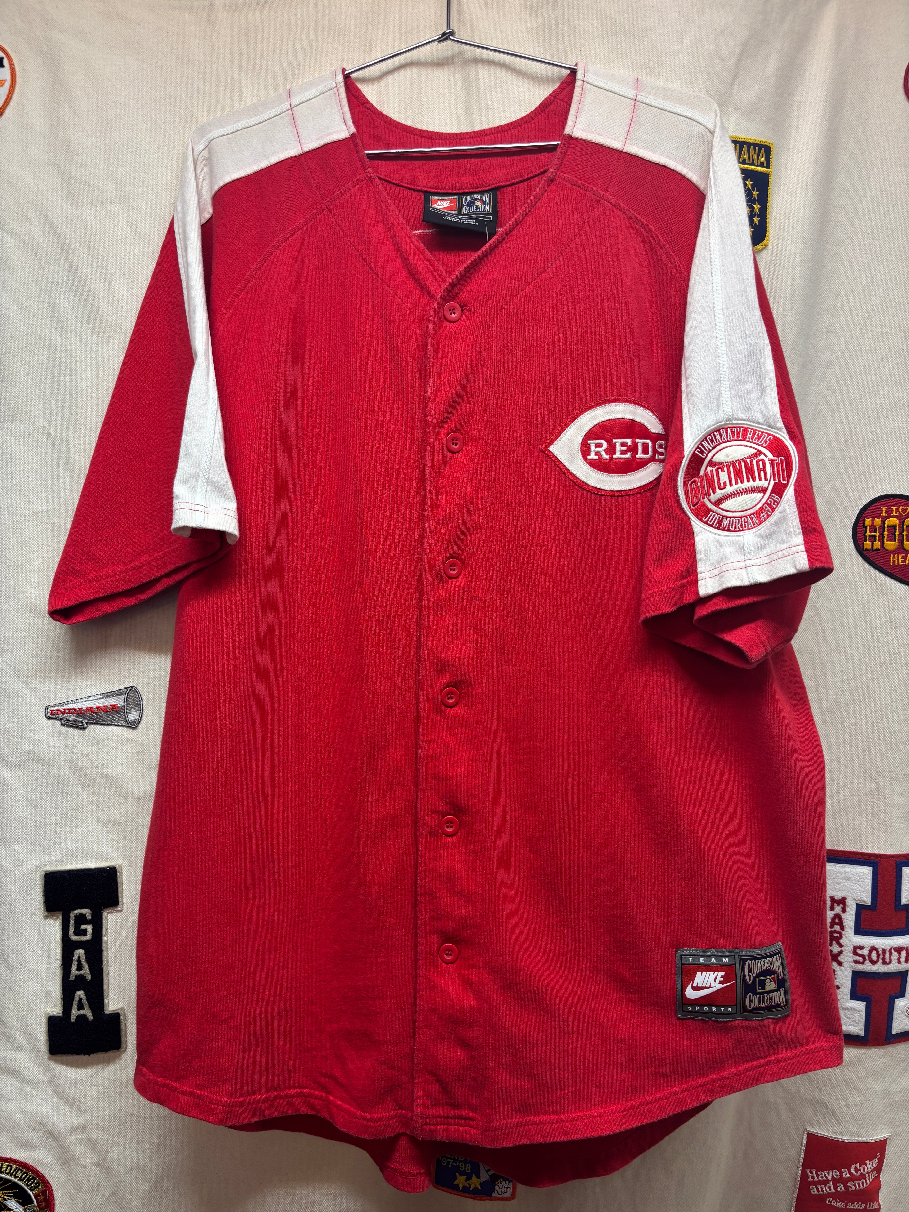 Vtg Cincinnati Reds Joe Morgan Team Nike Baseball Jersey: L