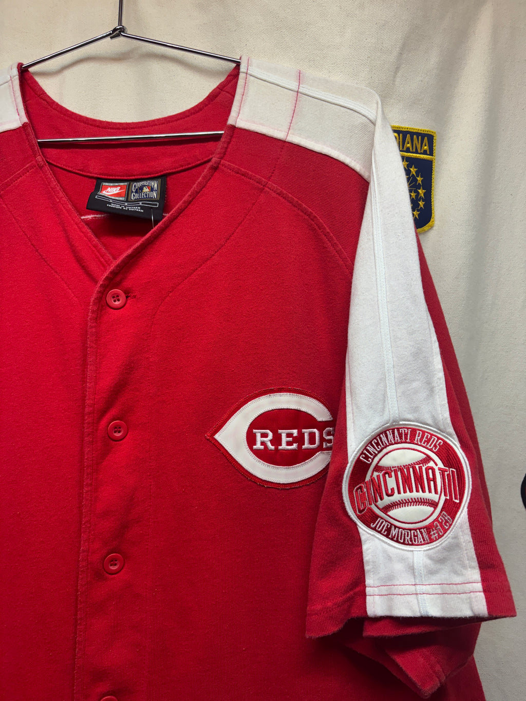 Vtg Cincinnati Reds Joe Morgan Team Nike Baseball Jersey: L