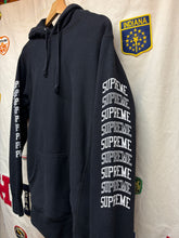 Load image into Gallery viewer, FW17 Supreme Arch Logo Sleeve Hoodie Sweatshirt: M
