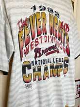 Load image into Gallery viewer, Vintage Atlanta Braves 1992 MLB Striped Champions T-Shirt: Large
