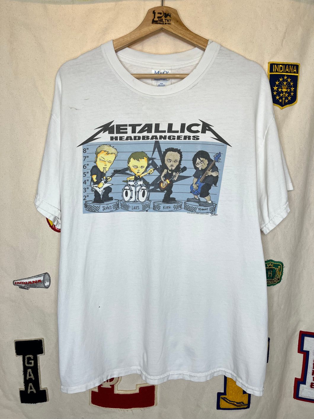 Vintage Metallica Headbangers 2003 Cartoon Band T-Shirt: Large