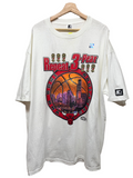Vtg Chicago Bulls 3-Peat Repeat 1998 NBA Finals Champions White Starter T-Shirt XXL