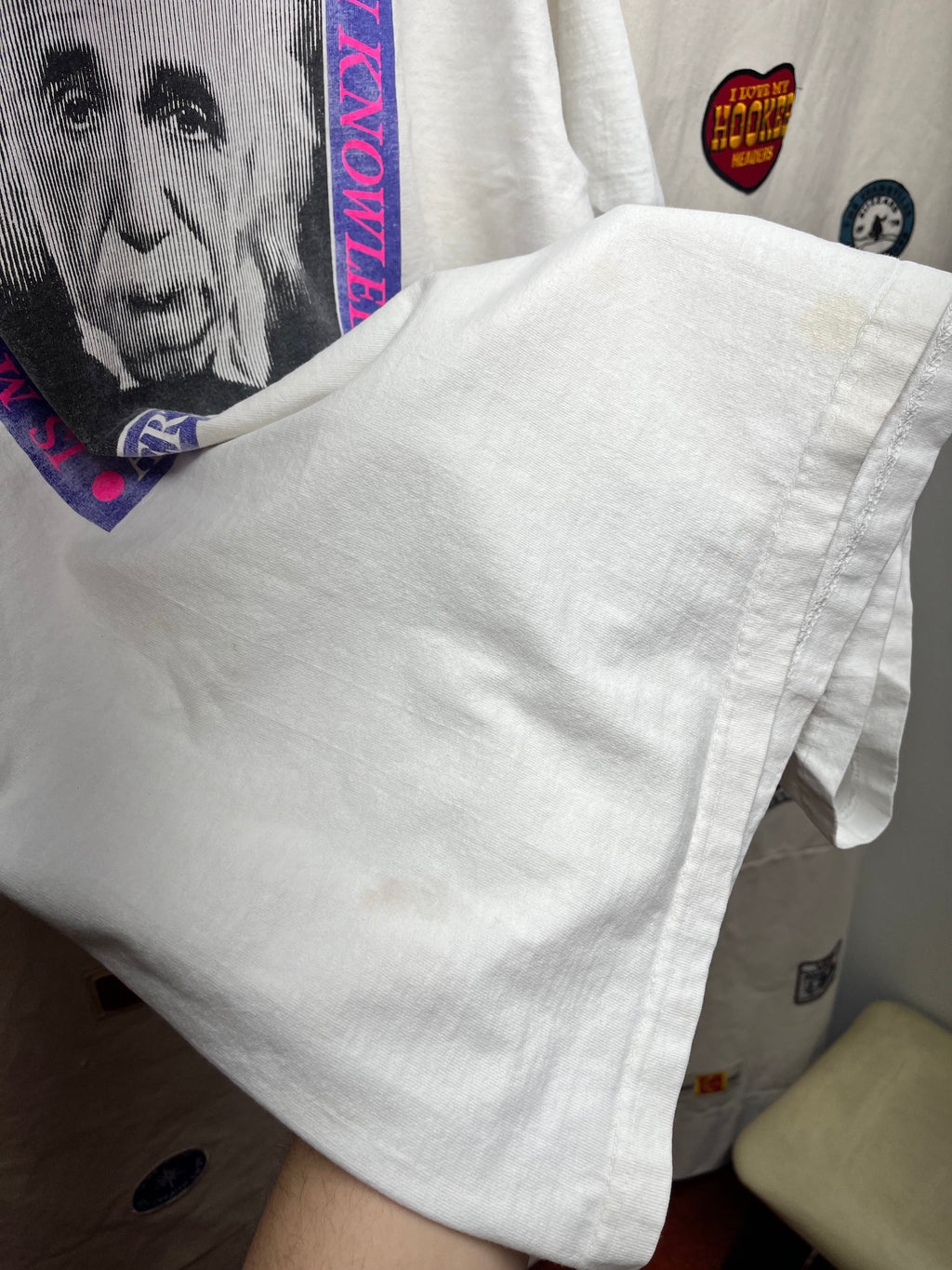 Vtg Albert Einstein Imagination Memorial White T-shirt XXL