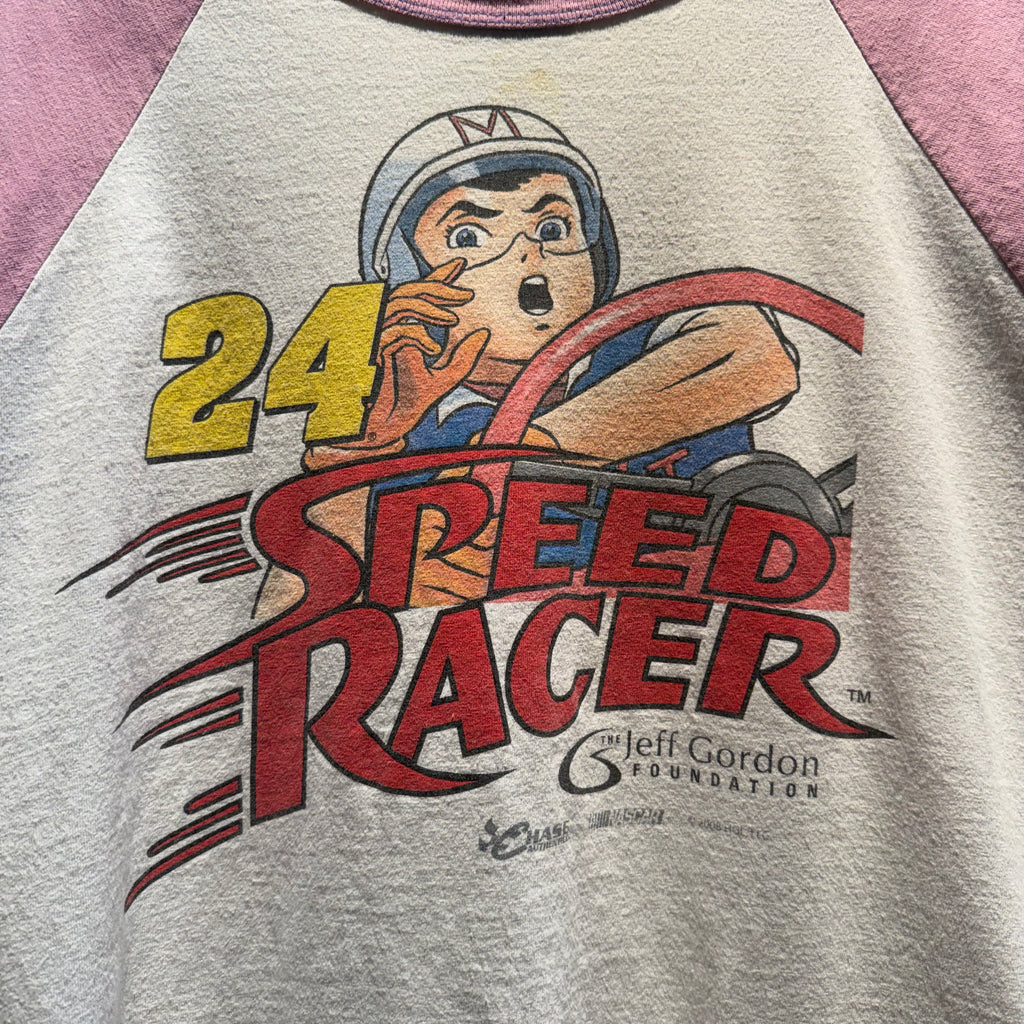 Vintage 2008 Single Stitch Speed Racer Quarter Sleeve T-Shirt: XL
