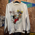 Vintage Sunday Comics Mickey and Mini Mouse Single Stitch Graphic Crewneck Sweatshirt: M/L