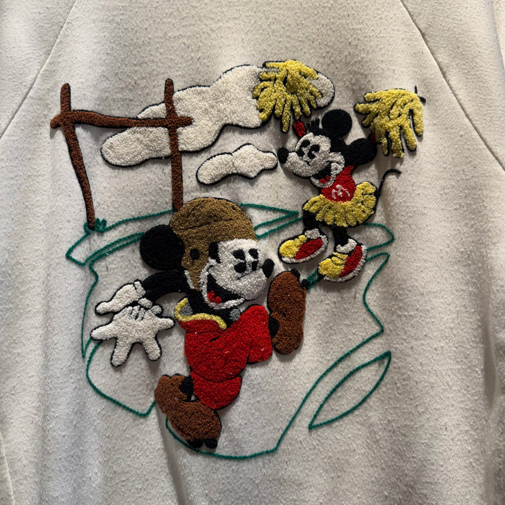 Vintage Sunday Comics Mickey and Mini Mouse Single Stitch Graphic Crewneck Sweatshirt: M/L
