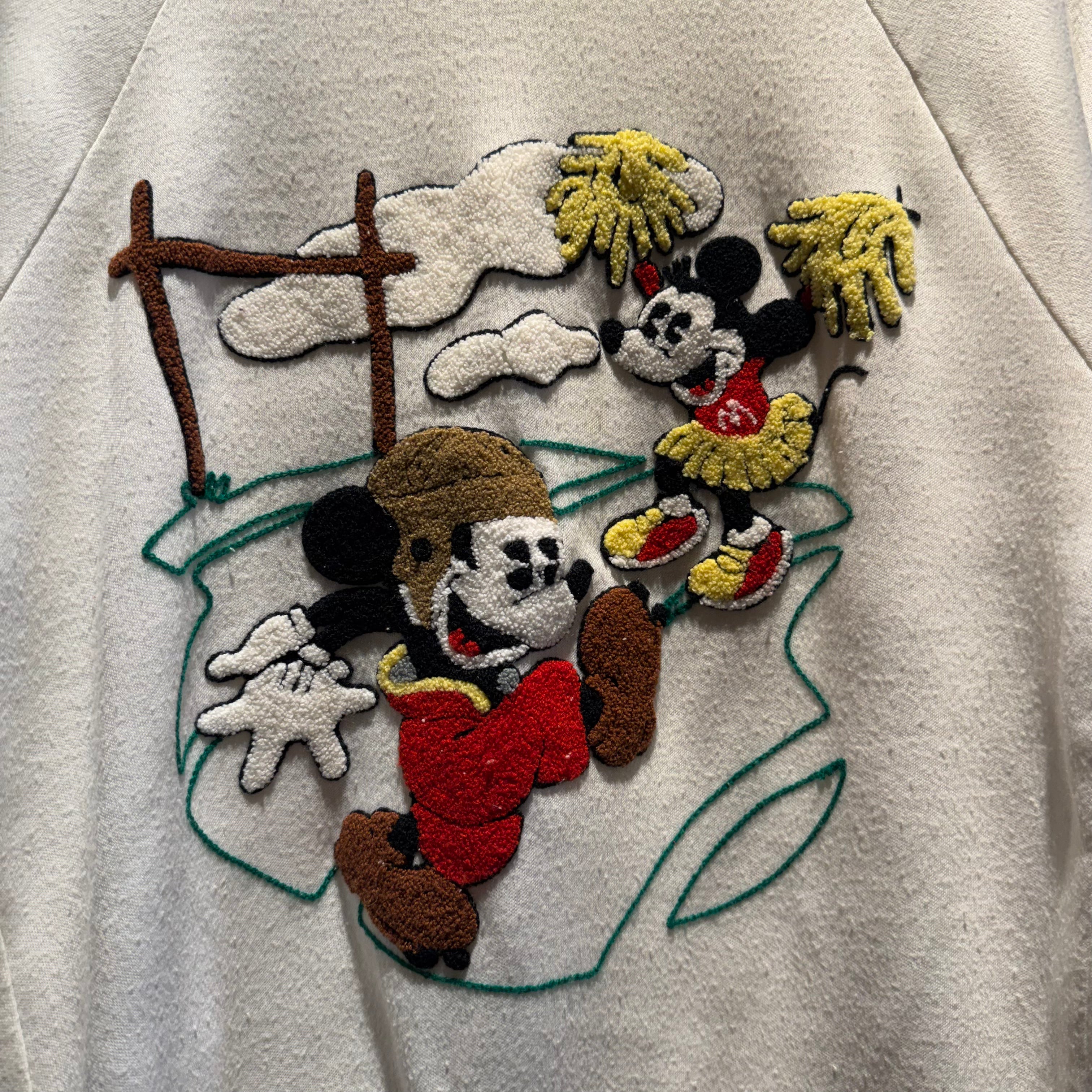 Vintage Sunday Comics Mickey and Mini Mouse Single Stitch Graphic Crewneck Sweatshirt: M/L