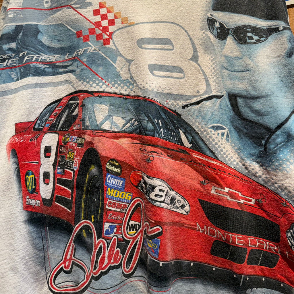 Vintage NASCAR Dale Earnhardt Jr All Over Graphic T-Shirt: XL