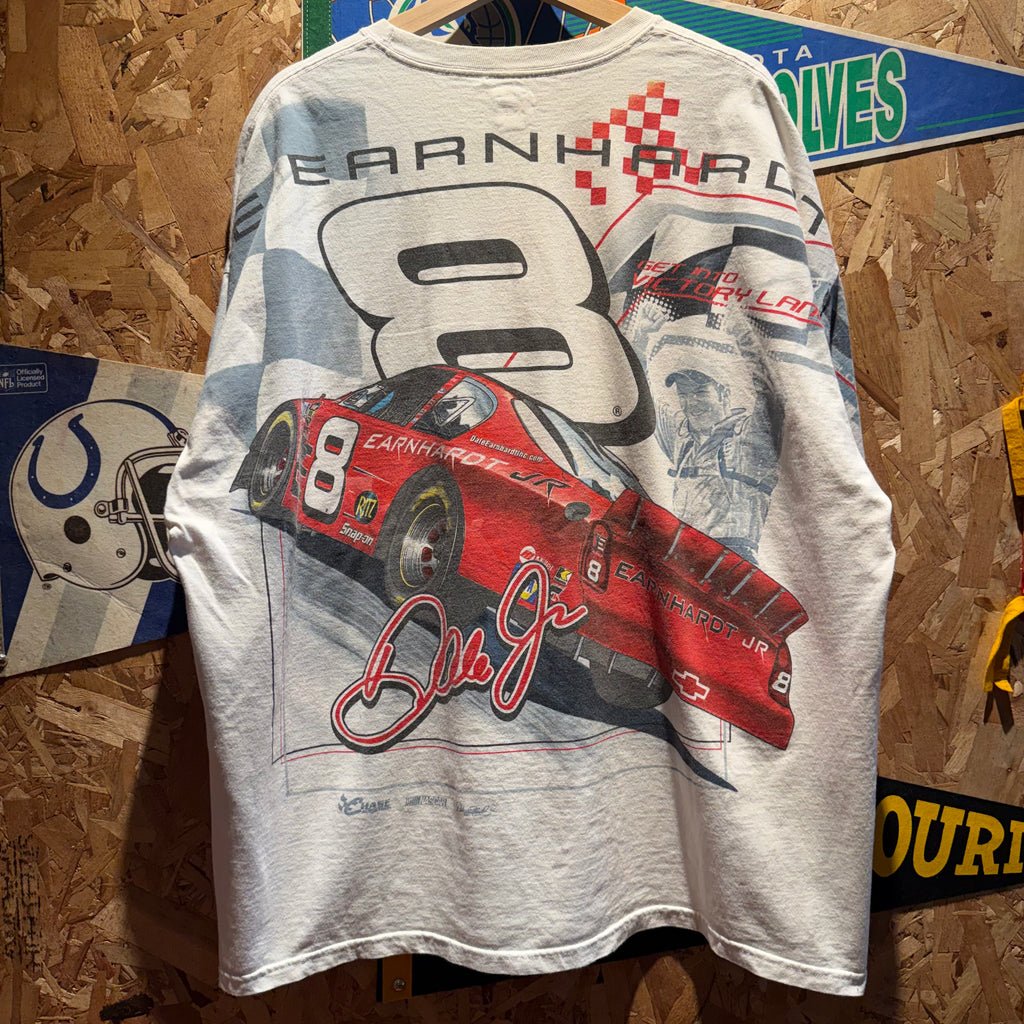 Vintage NASCAR Dale Earnhardt Jr All Over Graphic T-Shirt: XL