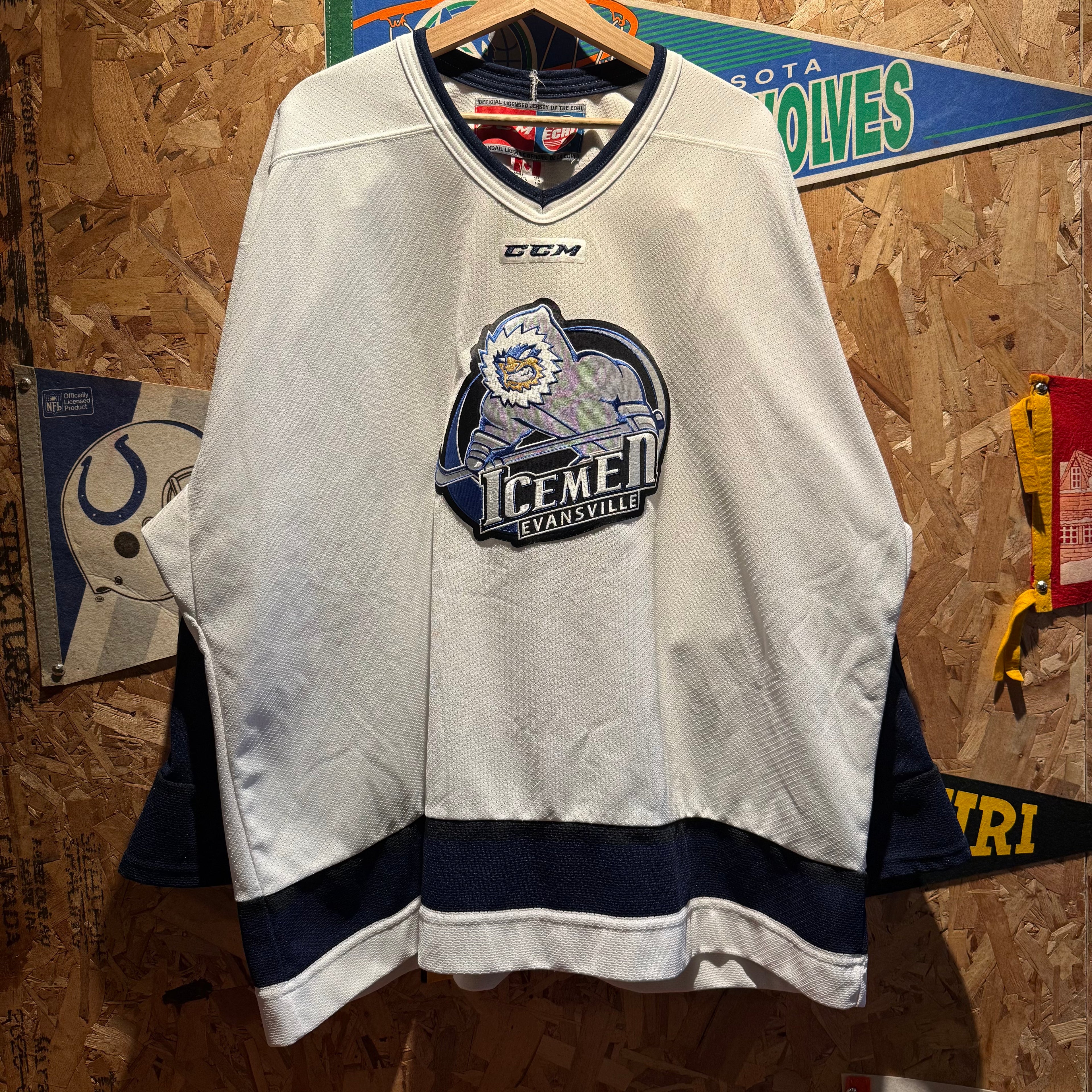Vintage Evansville Icemen Hockey Jersey: XXL