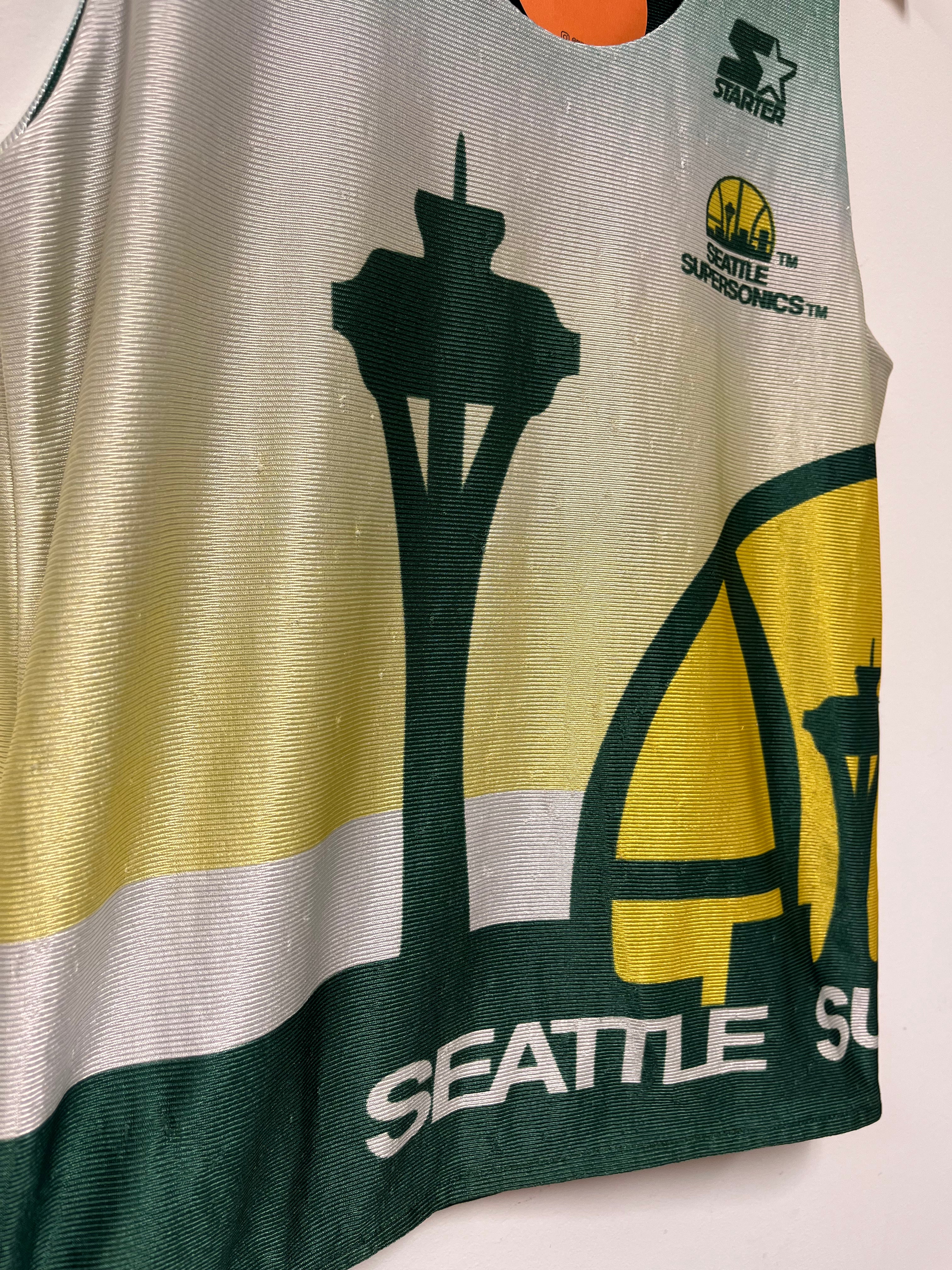 Vintage Seattle Supersonics Starter NBA Reversible Tank Top Jersey: Small