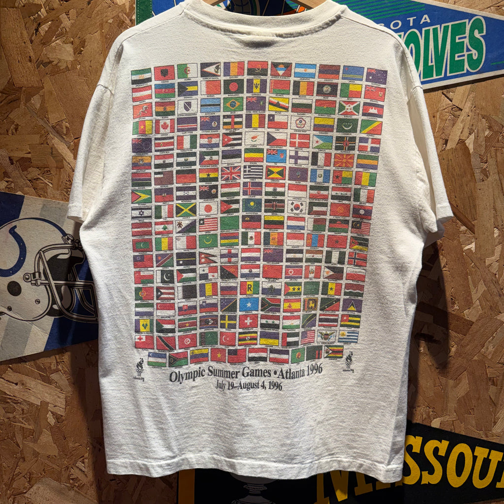 Vintage 1996 Atlantic Olympics Graphic T-Shirt: L