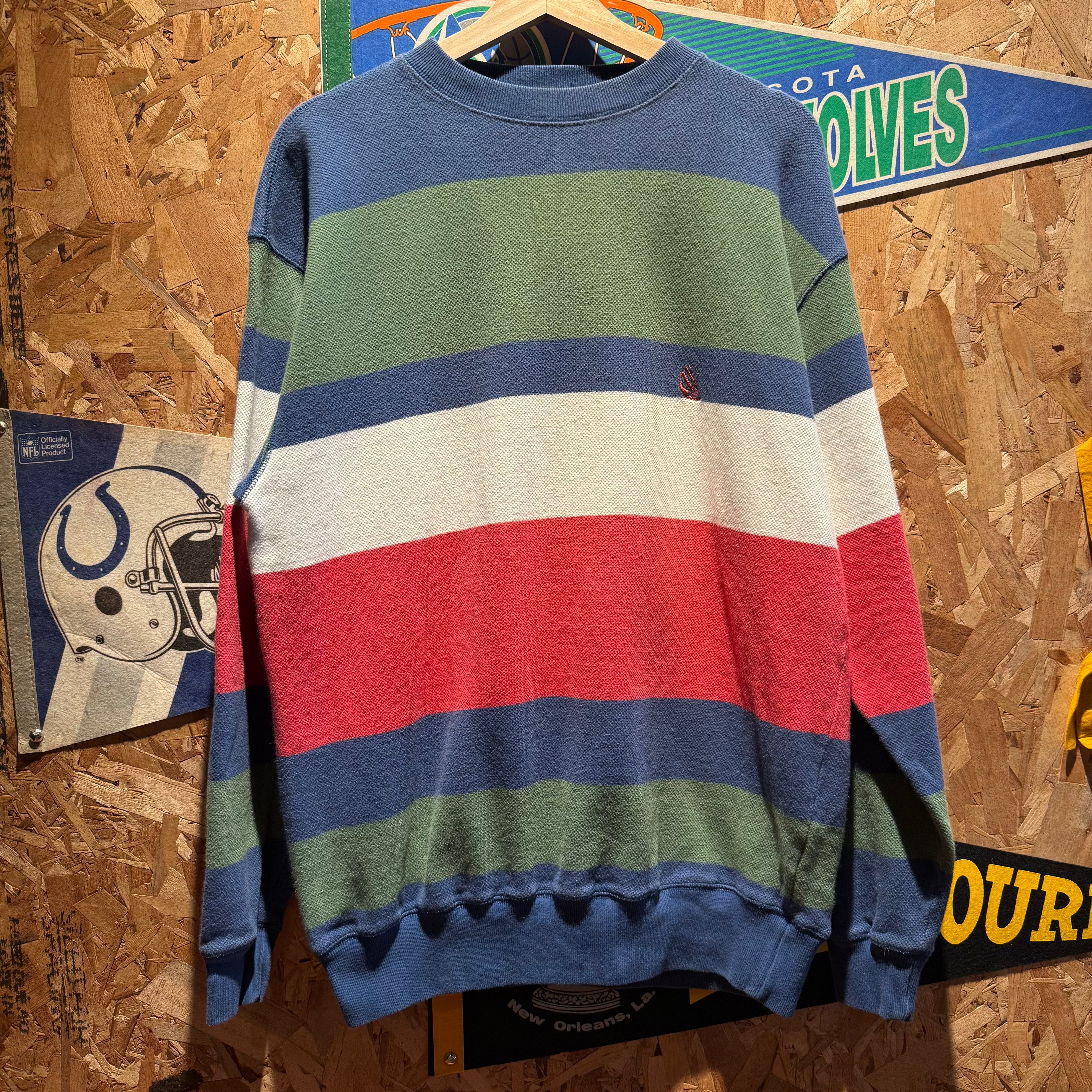 Vintage Nautica Striped Knit Sweater: Medium