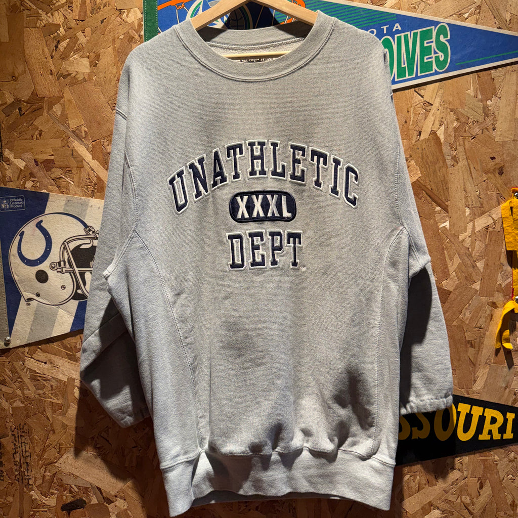 Vintage Steve & Barry's Unathletic Dept Athletic Crewneck Sweatshirt: L