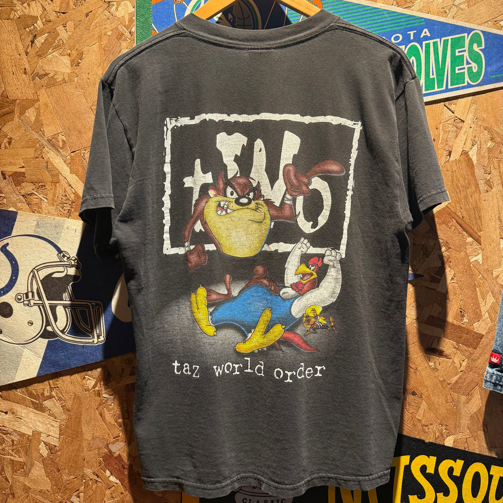 Vintage Taz World Order Tazmanian Devil T-Shirt: Medium