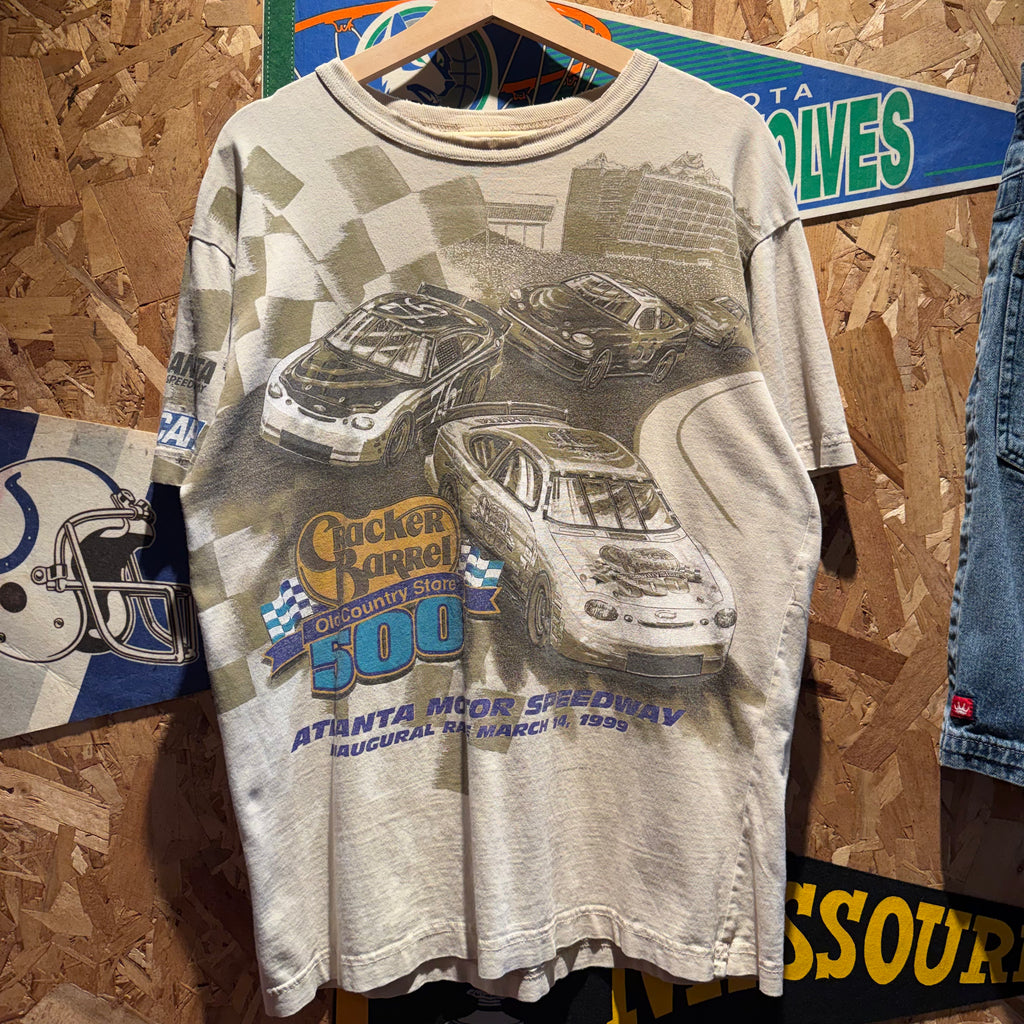 Vintage 1999 NASCAR Atlanta Motor Speedway All Over Graphic T-Shirt: Large