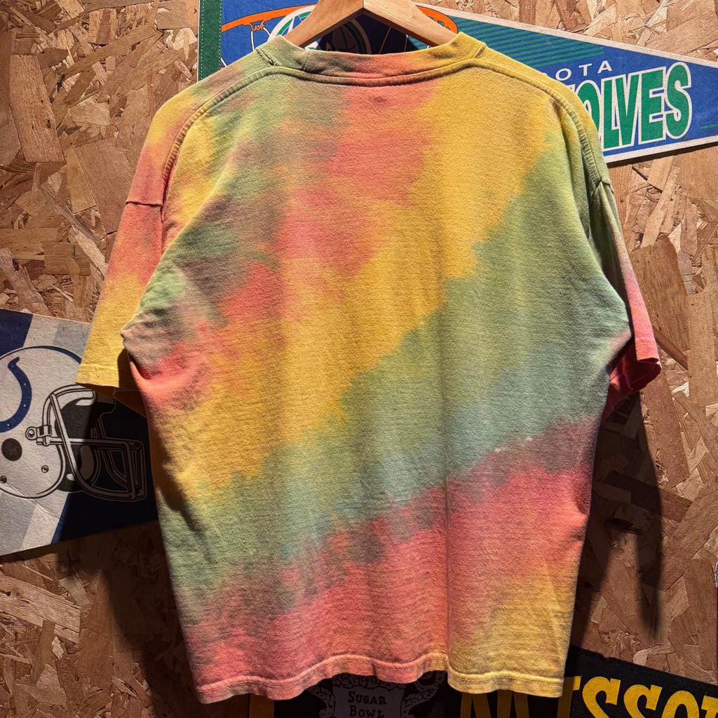 Vintage Tie Dye Bob Marley Single Stitch Graphic T-Shirt: XL