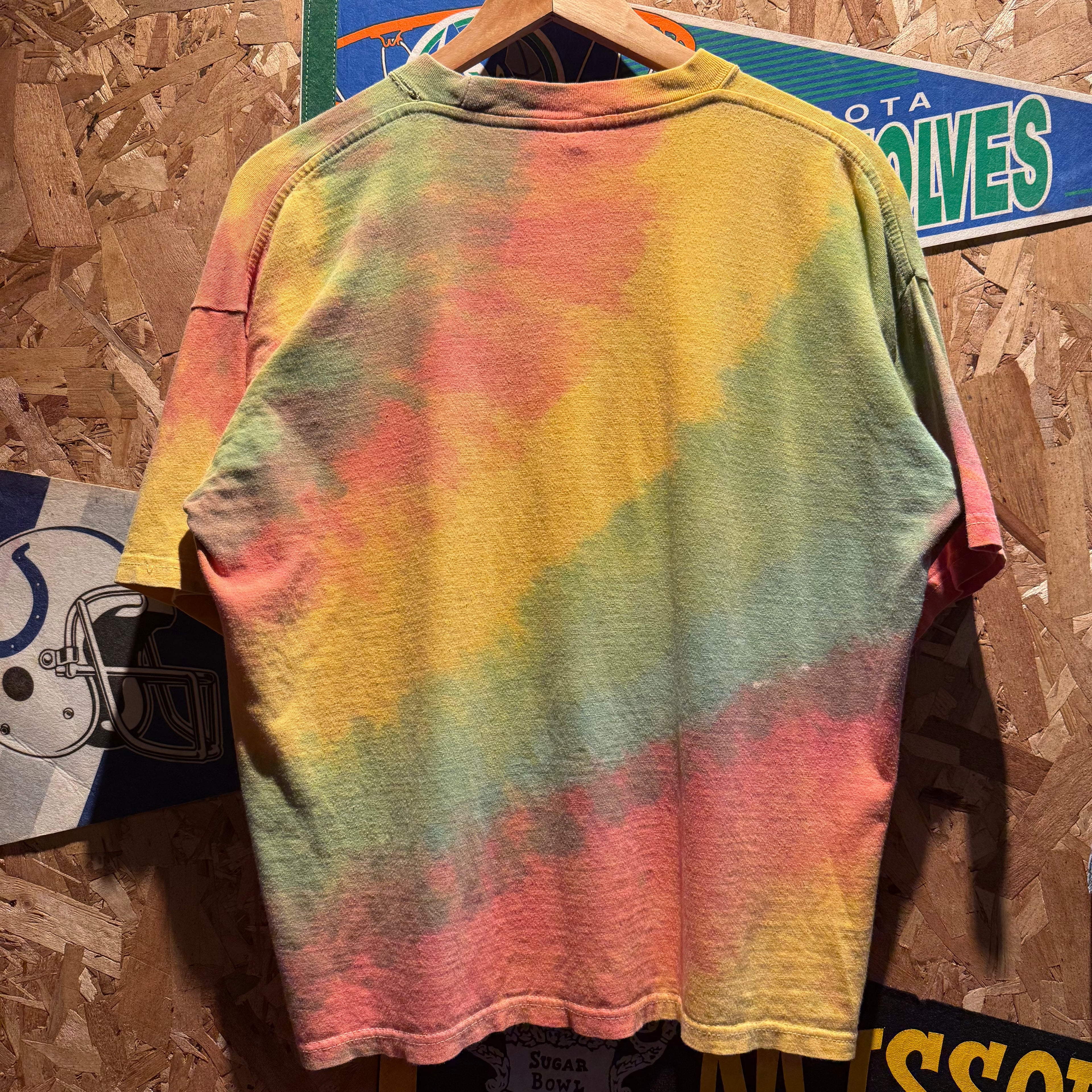 Vintage Tie Dye Bob Marley Single Stitch Graphic T-Shirt: XL