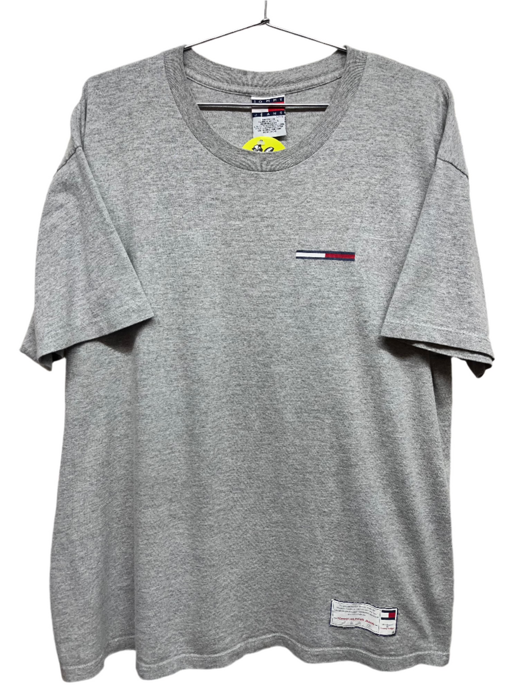 Vtg Tommy Hilfiger Jeans Golf Caddy Grey 90's T-Shirt Large
