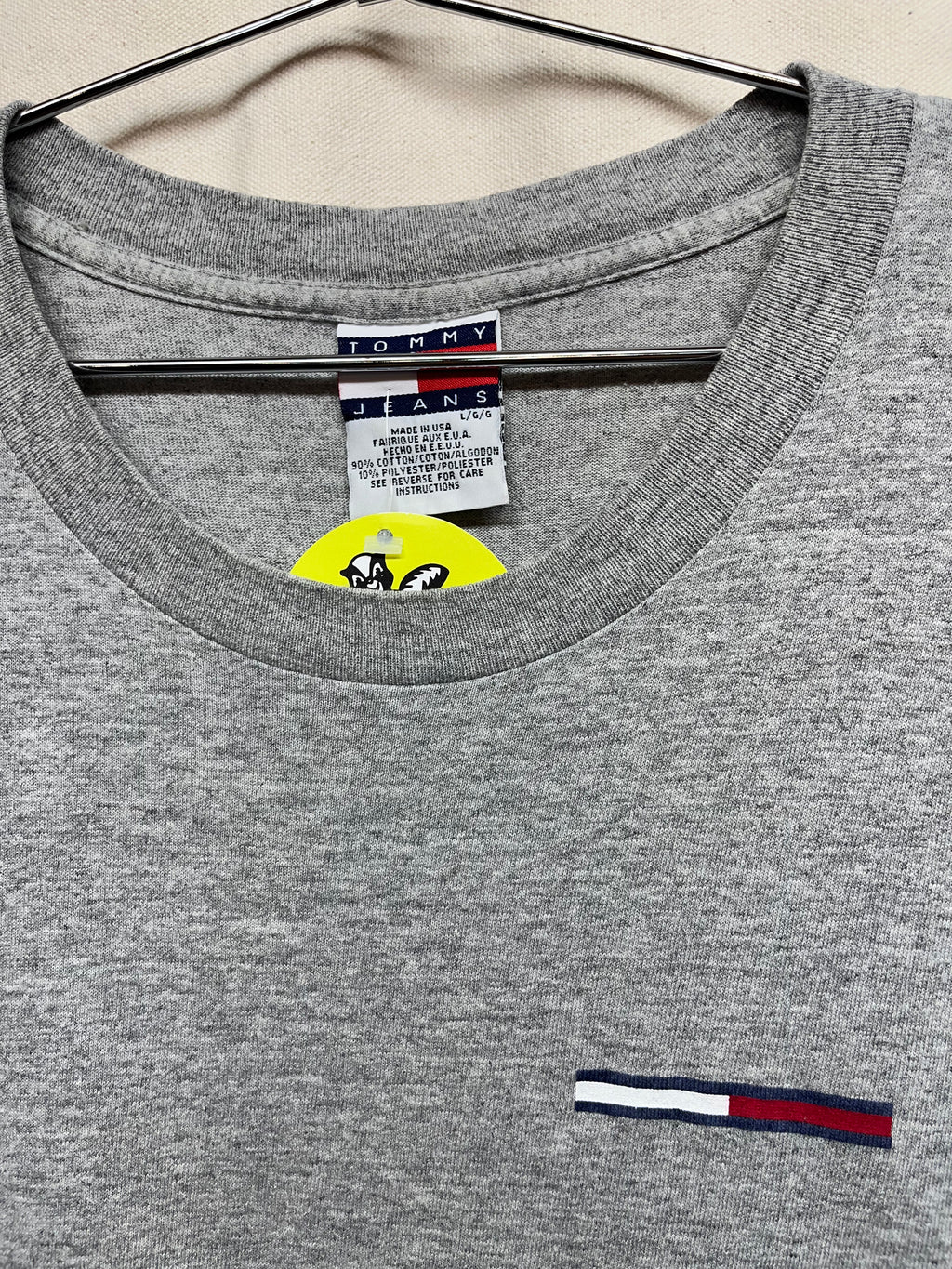 Vtg Tommy Hilfiger Jeans Golf Caddy Grey 90's T-Shirt Large