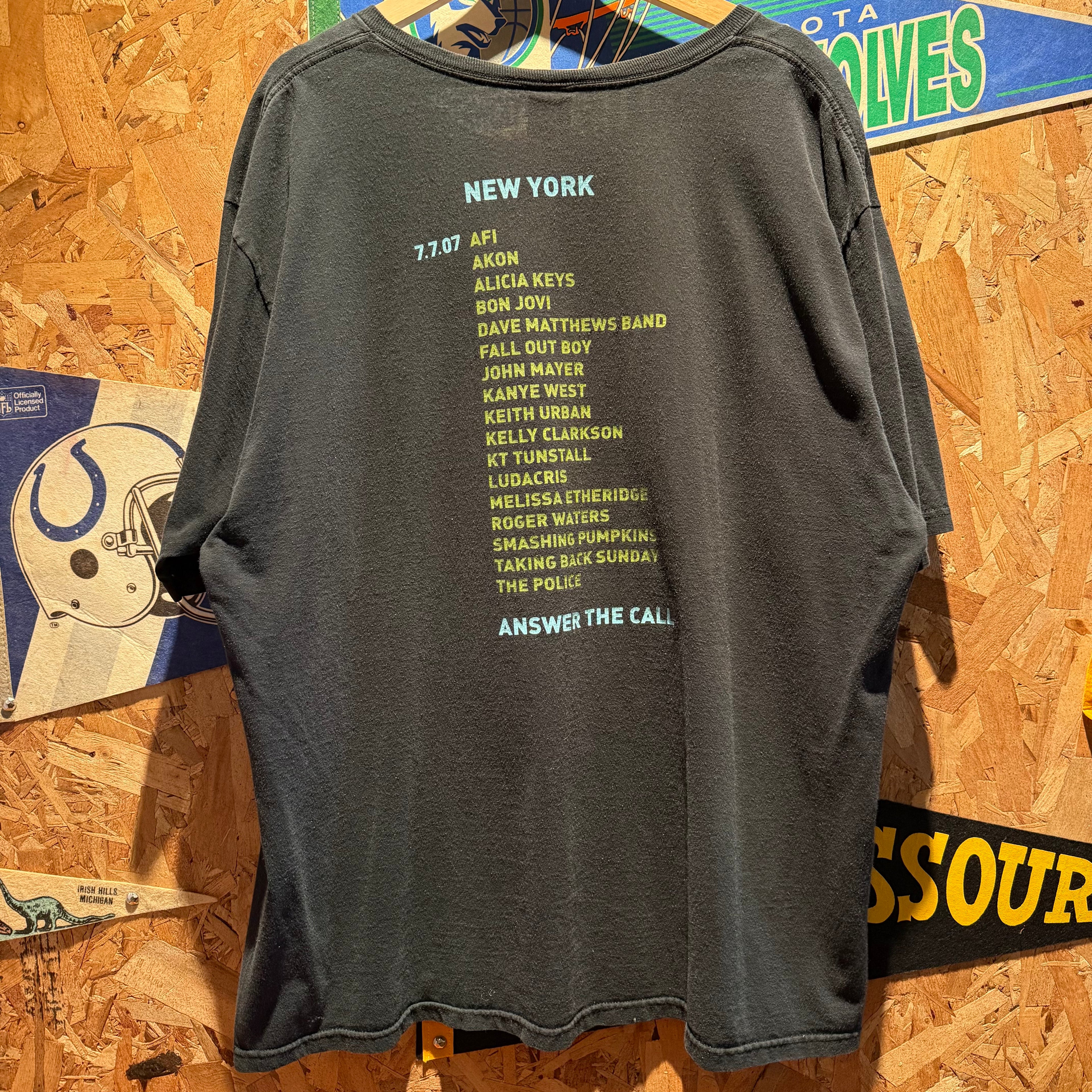 Vintage 2007 Live Earth New York Concert T-Shirt: XXL